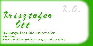 krisztofer ott business card